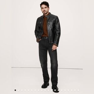 Banana Republic Men’s Selvedge Straight Jean- Black